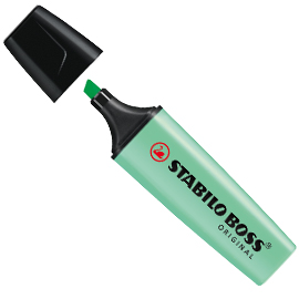 Evidenziatore stabilo boss pastel verde menta 70/116