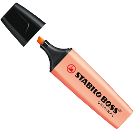 Evidenziatore stabilo boss pastel rosa pesca 70/126