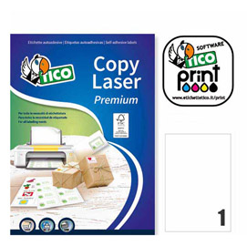 Etichetta adesiva lp4w bianca 100fg a4 210x297mm (1et/fg) laser tico
