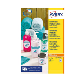 Etichette adesive rotonde rimovibili - Ø 63,5 mm - 25 fogli (8 et/fg) - laser/inkjet - avery