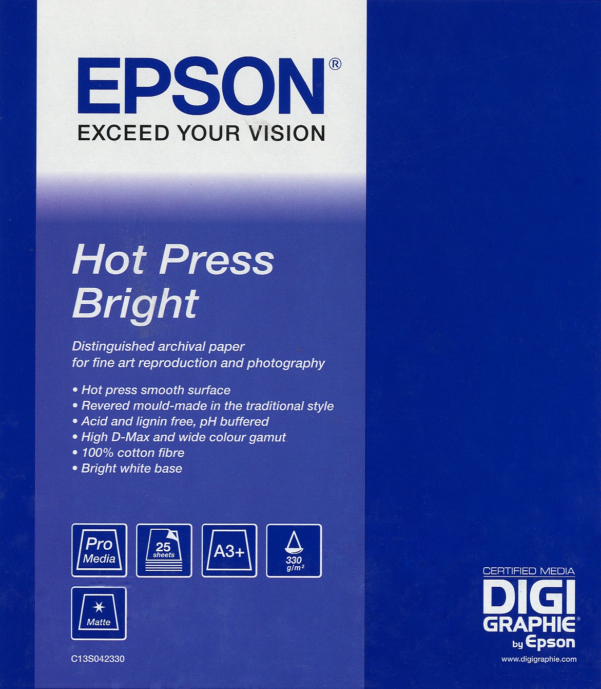 Epson hot press bright paper, in rotoli da 152, 4cm x 15, 2m