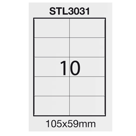 Etichetta adesiva bianca 100fg a4 105x59mm (10et/fg) starline