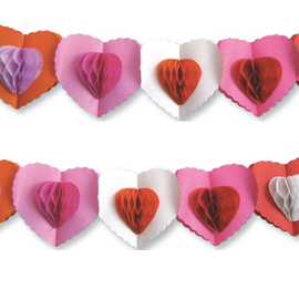 Festone cuori in carta 3mt pegaso