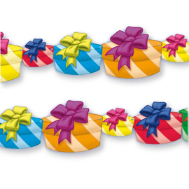 Festone pacchi regalo in carta 2.2mt pegaso