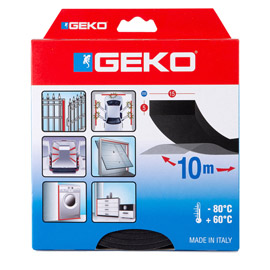 Guarnizione adesiva in neoprene per serramenti muss 15x5mmx10mt geko