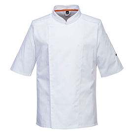 Giacca cuoco meshair pro - maniche corte - taglia xl - bianco - portwest