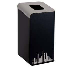 Gettacarte rubik evo - per raccolta differenziata - grigio - 80 lt - medial international