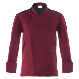 Giacca da cuoco raul - a manica lunga - taglia xl - bordeaux - giblor's