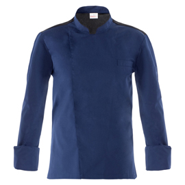 Giacca da cuoco raul - a manica lunga - taglia xl - blu - giblor's