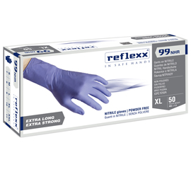 Guanti in nitrile ultra resist r99 - manichetta lunga -  tg xxl - reflexx - conf. 50 pezzi