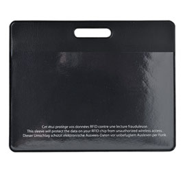 Hidentity® badge 95x75mm per badge/pass nero exacompta