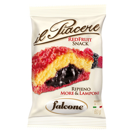 Il piacere red fruit snack - more e lampone - 60 gr - falcone