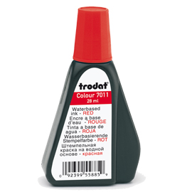 Inchiostro rosso 28ml per timbro in gomma 7011 trodat