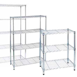Libreria 5 ripiani in acciaio cromato 36x90cm - h177cm archimede light