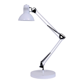 Lampada da tavolo a fluorescenza architect bianco alba