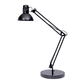 Lampada da tavolo a fluorescenza architect nero alba