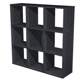 Libreria 9 caselle 104x29,2cm-h103,9cm nero venato - rainbow
