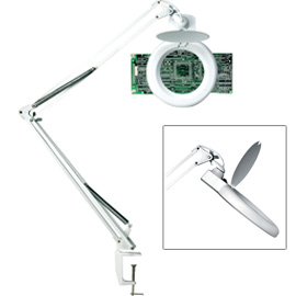 Lampada zoom a fluorescenza 22w con lente di ingrand. Bianco unilux