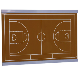 Lavagna magnetica scrivibile 90x60cm campo da basket green line