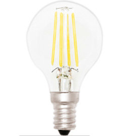 Lampada led minisfera a filamento 4w e14 3000k luce calda