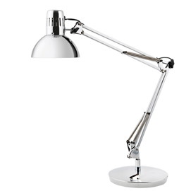 Lampada da tavolo architect silver alba