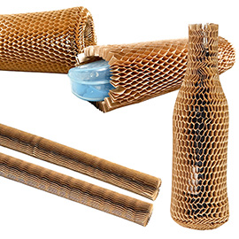 Manicotti in carta alveolare - 45 x 1 cm - avana - methodo - conf. 20 pezzi