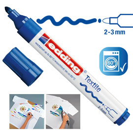 Marcatore edding 4500 blu pt 2-3mm per tessuto