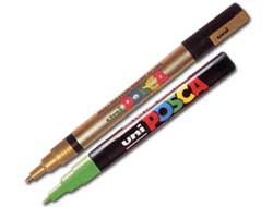 Marcatore uni posca pc3m punta fine marrone