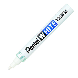 Marcatore white marker - punta media 3,9mm - bianco - pentel