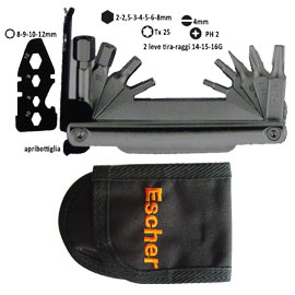 Multifunzione bicycle tools con fodero in cordura escher