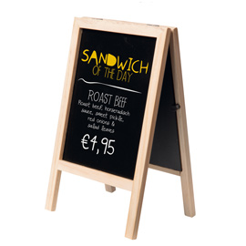 Mini lavagna sandwich faggio 24x15cm securit