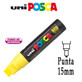 Marcatore uni posca pc17k p.scalpello 15mm giallo uni mitsubishi