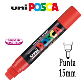 Marcatore uni posca pc17k p.scalpello 15mm rosso uni mitsubishi