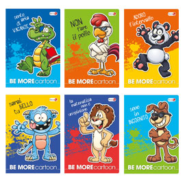 Maxiquaderno a4 36fg+2 100gr 1rigo c/margine cartoon be more special 2017 bm