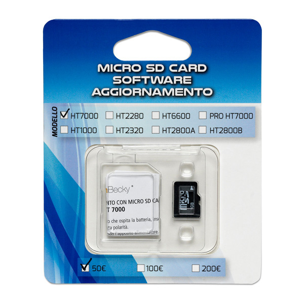 Micro sd card aggiornamento ht2800 per seriali da dq1511700001 a dq151171000