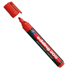 Marcatore permanente 300 punta conica rosso edding