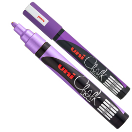 Marcatore a gesso liquido uni chalk p.tonda viola uni mitsubishi