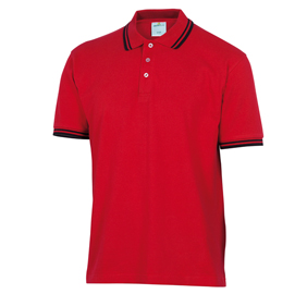 Maglia polo maniche corte rosso tg.m agra
