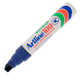 Marcatore artline a 100 permanente punta scalpello jumbo blu