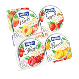 Mini marmellata di frutta - 25 gr cad - zueg - conf. 4 pezzi