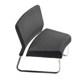 Modulo curva interna divano slastic in similpelle nero unisit