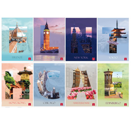 Maxiquaderno dream cities - a4 - 10 mm - 42 fogli - 80 gr - pigna
