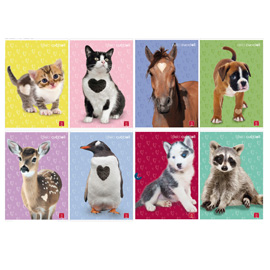 Maxiquaderno dolci cuccioli - a4 - 1 rigo - c/margine - 42 fogli - 80 gr - pigna