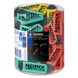 Norix® eraser - colori assortiti - barattolo 30 pezzi