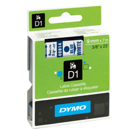 Nastro dymo tipo d1 (9mmx7m) nero/blu 409160
