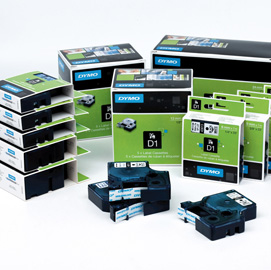 Nastro dymo tipo d1 (19mmx7mt) nero/verde 458090