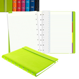 Notebook f.to a5 a righe 56 pag. Verde similpelle filofax