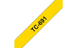 Nastro 9mm nero su giallo