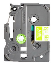 Nastro brother tz-emqg35 12mmx5mt bianco/verde acido