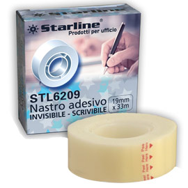 Nastro adesivo 19mmx33mt scrivibile e invisibile starline
